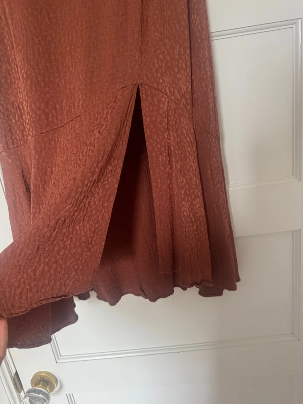 Madewell Flounce Hem Midi Skirt Cheetah Jacquard - Picture 4 of 12